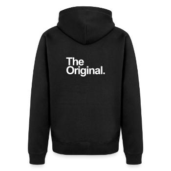 L'original - Veste à capuche bio Premium Unisexe - noir - Dos - Nico (187cm)