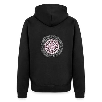 Tshirt yoga, zen, zen attitude, spiritual,Mindset6 - Unisex Premium Organic Zip Hoodie - black - Back - Nico (187cm)
