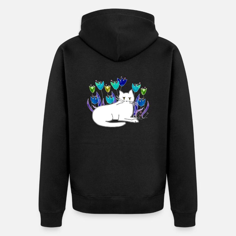 Chat - Veste à capuche bio Premium Unisexe - noir