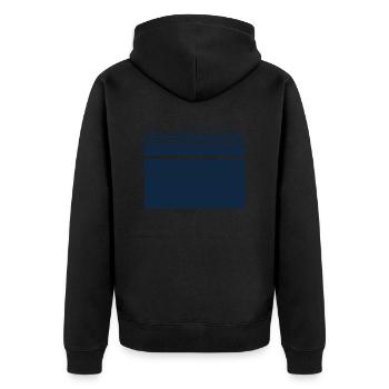 Shapes and Lines - Unisex Premium Bio Zip Hoodie - Schwarz - Hinten - Nico (187cm)