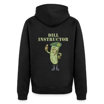 Instructeur d’aneth Cornichon Drôle de concombre Cadeau - Veste à capuche bio Premium Unisexe - noir - Dos - Nico (187cm)