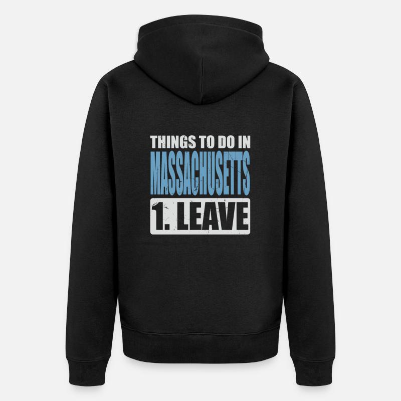 Massachusetts Meme - Unisex Premium Bio Zip Hoodie - Schwarz