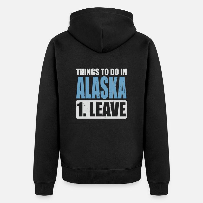 Mèmes de l’Alaska - Veste à capuche bio Premium Unisexe - noir