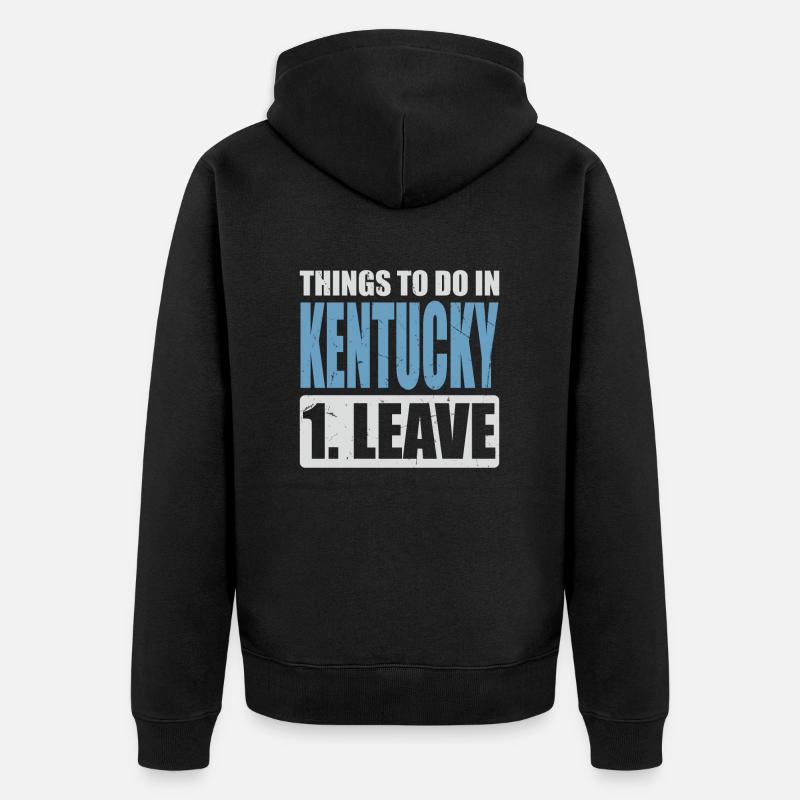 Kentucky Meme - Unisex Premium Bio Zip Hoodie - Schwarz