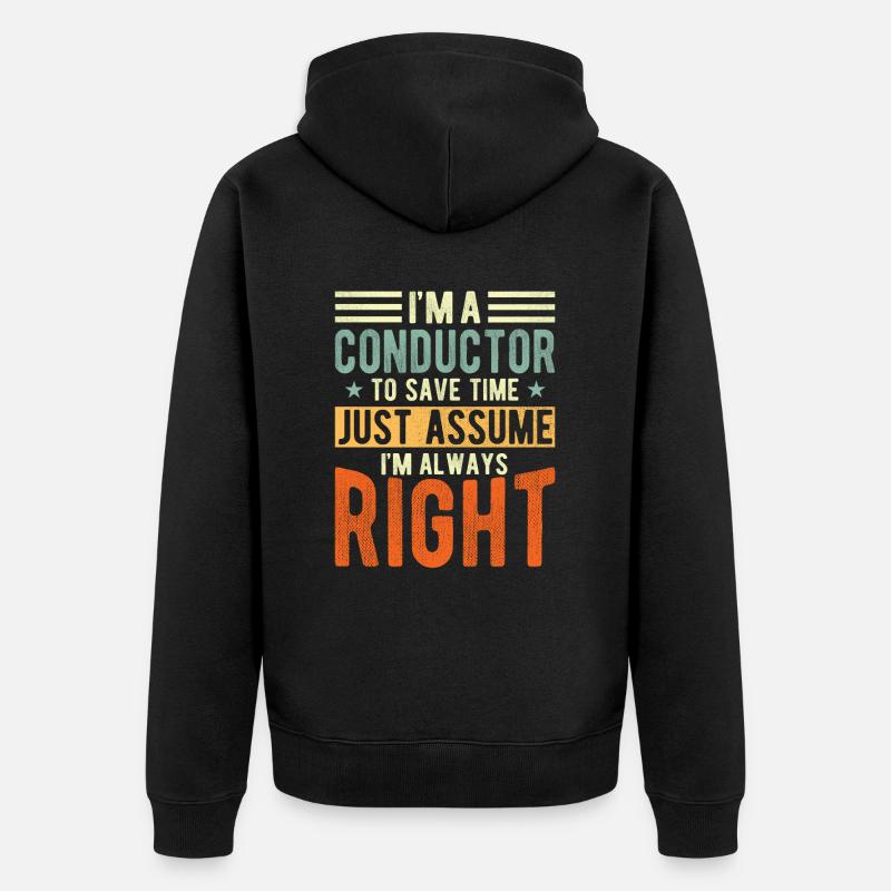 Dirigent - Unisex Premium Bio Zip Hoodie - Schwarz