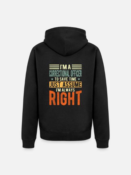 Enforcement officer - Unisex Premium Organic Zip Hoodie - black
