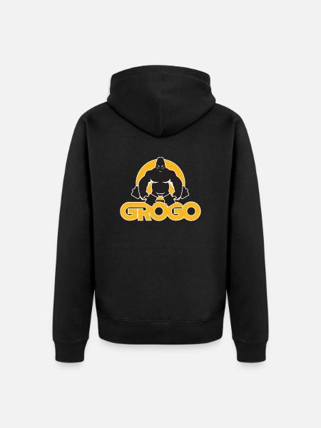 Gorilla Bodybuilding - Unisex Premium Organic Zip Hoodie - black