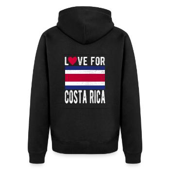 Drapeau du Costa Rica - Veste à capuche bio Premium Unisexe - noir - Dos - Nico (187cm)