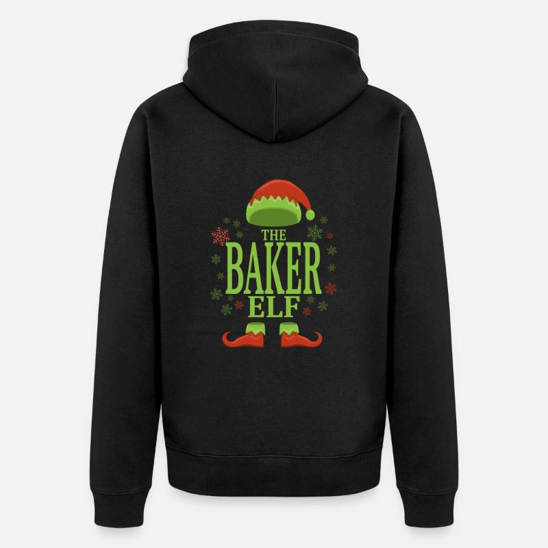 Elfe de Noël boulanger - Veste à capuche bio Premium Unisexe - noir