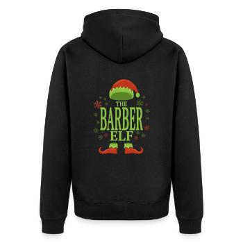 Coiffeur Noël Elfe - Veste à capuche bio Premium Unisexe - noir - Dos - Nico (187cm)
