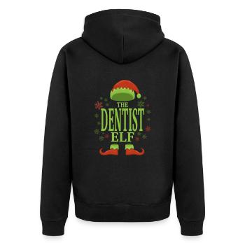 Dentiste Elfe de Noël - Veste à capuche bio Premium Unisexe - noir - Dos - Nico (187cm)