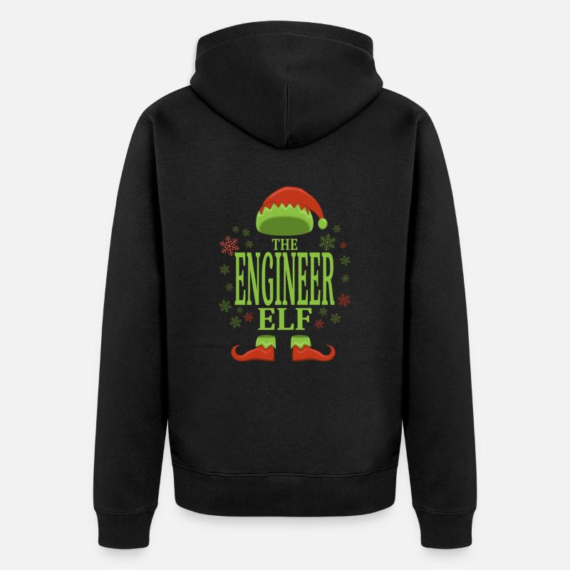 Ingénieur Elfe de Noël - Veste à capuche bio Premium Unisexe - noir