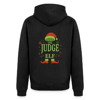 Richter Weihnachtself - Unisex Premium Bio Zip Hoodie - Schwarz - Hinten - Nico (187cm)