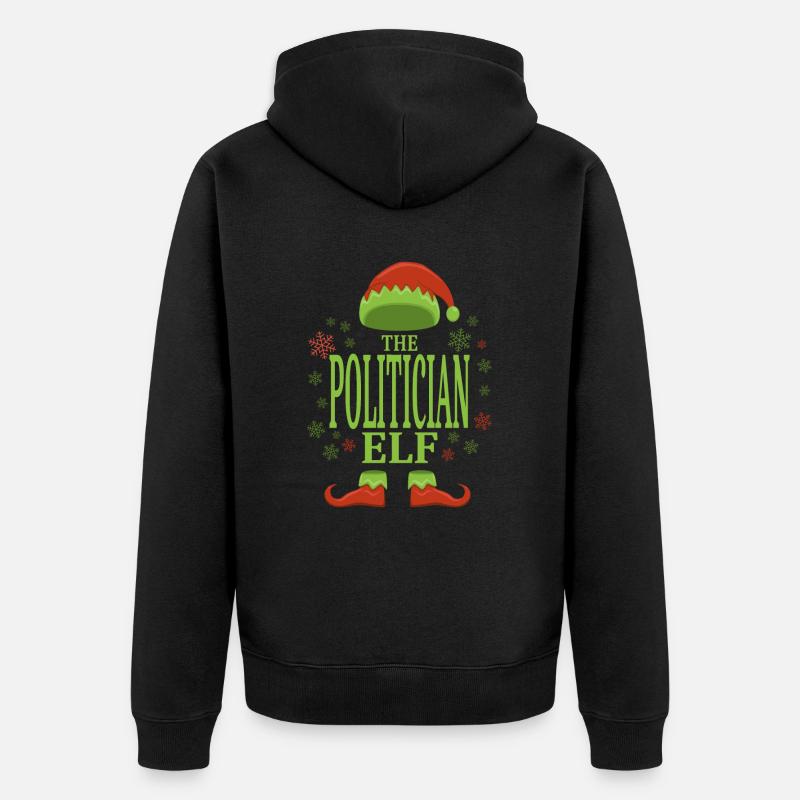 Politicien Elfe de Noël - Veste à capuche bio Premium Unisexe - noir