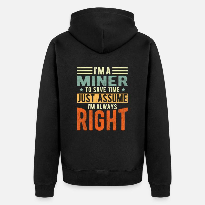 Bergmann - Unisex Premium Bio Zip Hoodie - Schwarz