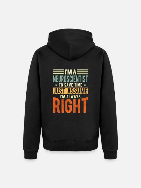 Neuroscientist - Unisex Premium Organic Zip Hoodie - black