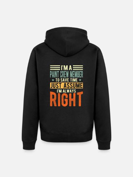 Malen crew member - Unisex Premium Organic Zip Hoodie - black