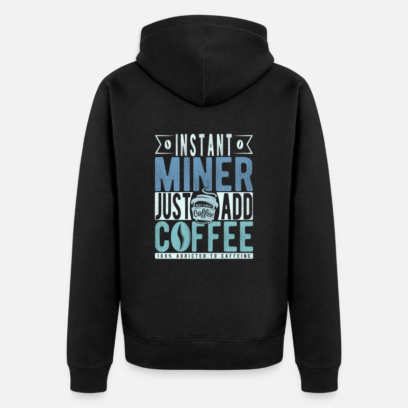 Dicton de café Bergmann - Veste à capuche bio Premium Unisexe - noir