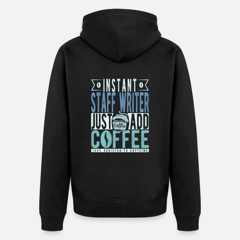 Employé auteur café disant - Veste à capuche bio Premium Unisexe - noir