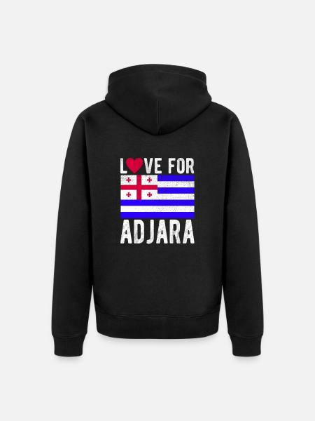 Adjara Souvenir - Unisex Premium Organic Zip Hoodie - black