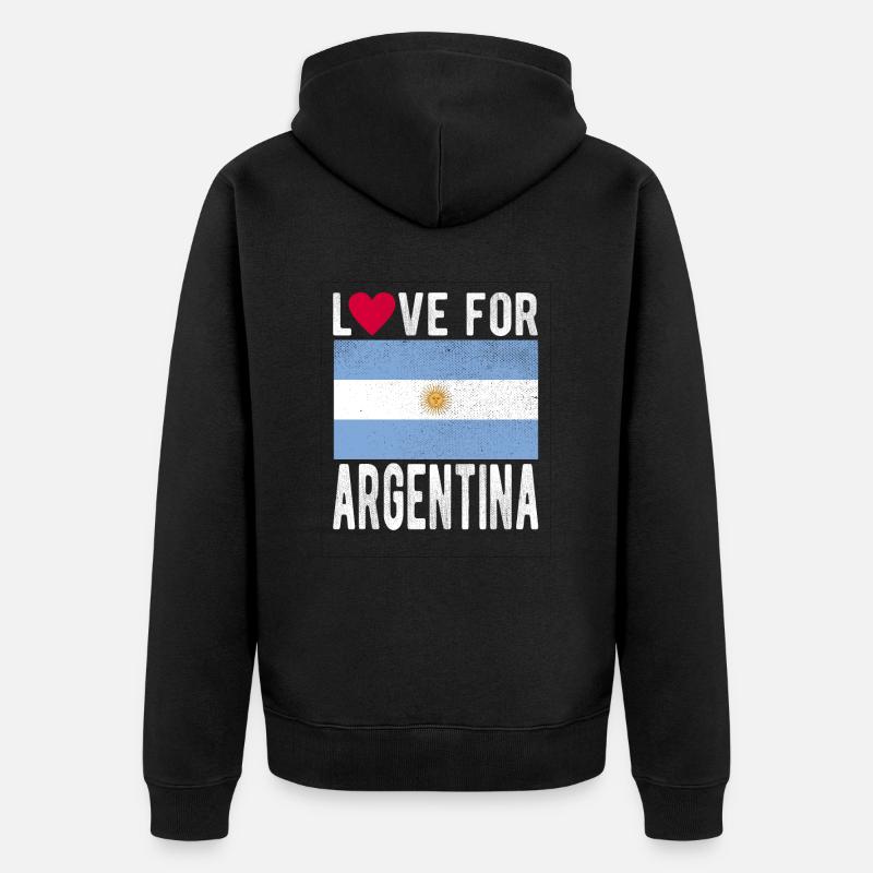 Argentine Souvenir - Veste à capuche bio Premium Unisexe - noir