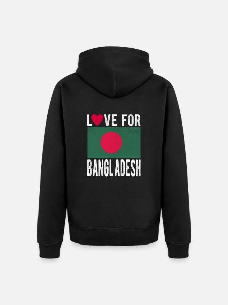 Bangladesh Souvenir - Unisex Premium Organic Zip Hoodie - black