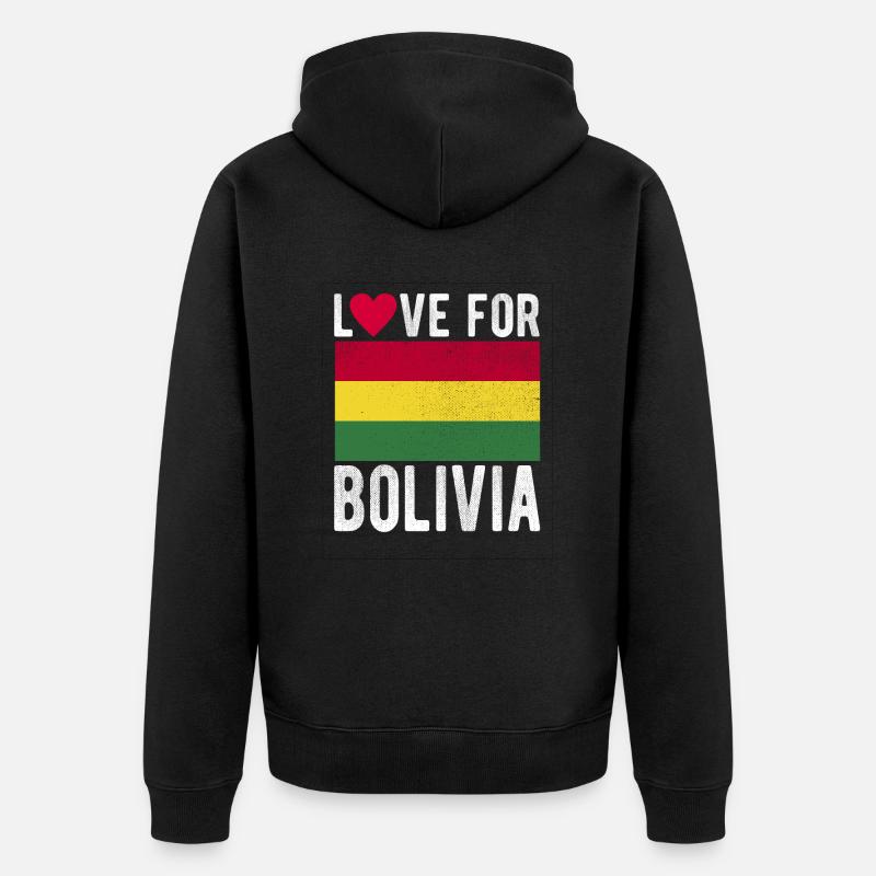 Souvenir Bolivie - Veste à capuche bio Premium Unisexe - noir