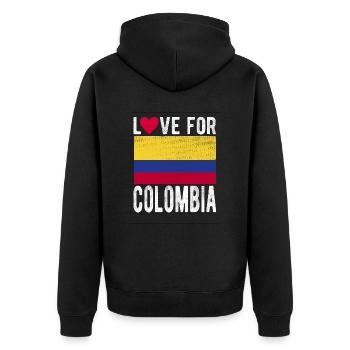 Colombie Souvenir - Veste à capuche bio Premium Unisexe - noir - Dos - Nico (187cm)