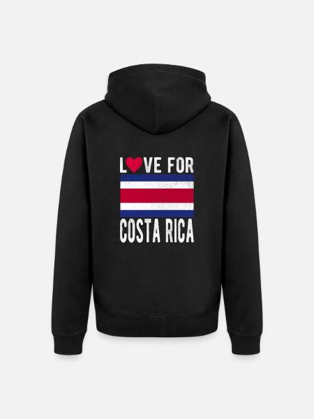 Costa Rica Souvenir - Veste à capuche bio Premium Unisexe - noir