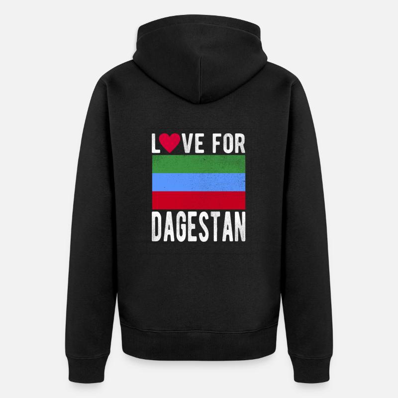 Souvenir du Daghestan - Veste à capuche bio Premium Unisexe - noir