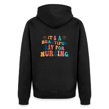 Don infirmier - Veste à capuche bio Premium Unisexe - noir - Dos - Nico (187cm)