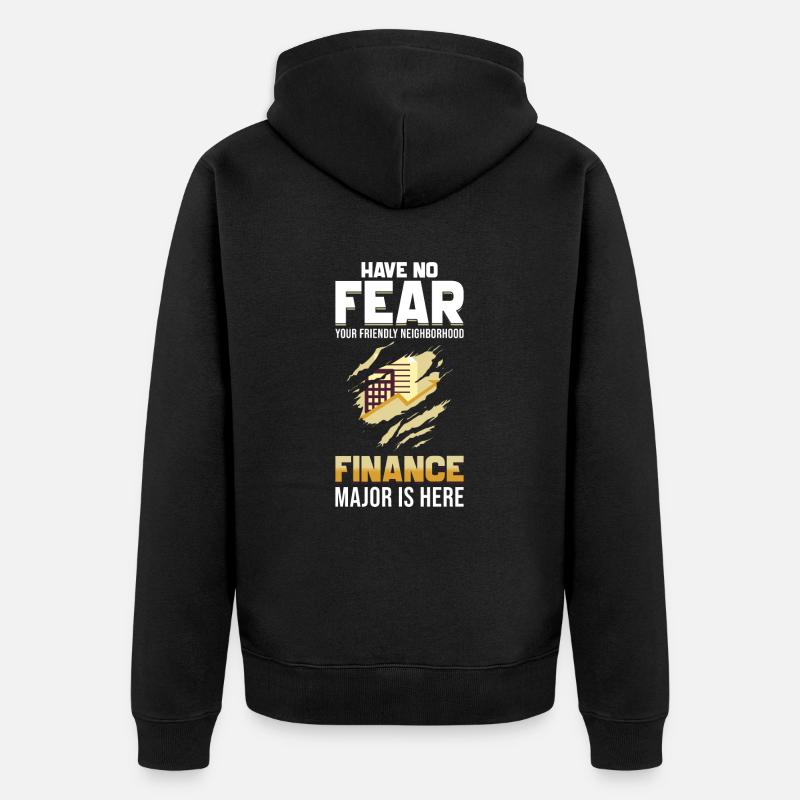 Diplôme en finances publiques - Veste à capuche bio Premium Unisexe - noir