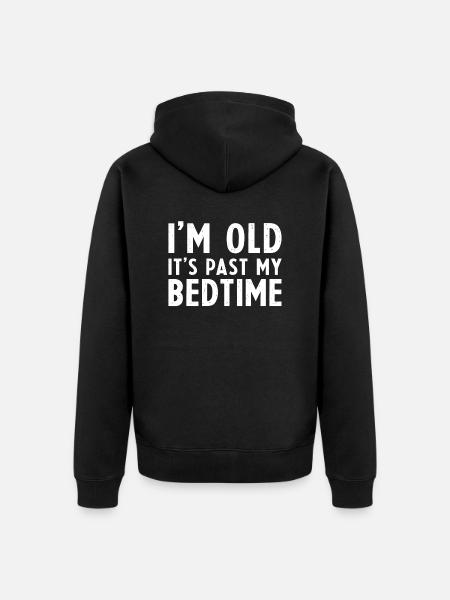 Bedtime Bed Sleep Saying - Unisex Premium Organic Zip Hoodie - black