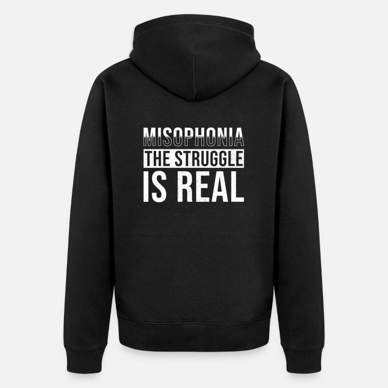 Dicton misophonie - Veste à capuche bio Premium Unisexe - noir