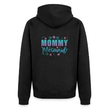 Maman Sirène - Veste à capuche bio Premium Unisexe - noir - Dos - Nico (187cm)
