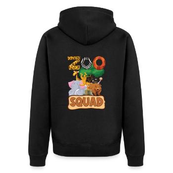 Zoo Group Design - Zoo Animals - Zoo Squad - Veste à capuche bio Premium Unisexe - noir - Dos - Nico (187cm)