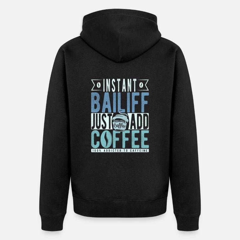 Dicton de café Buchalter - Veste à capuche bio Premium Unisexe - noir