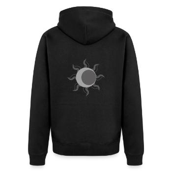 Sun Gothic - Unisex Premium Organic Zip Hoodie - black - Back - Nico (187cm)