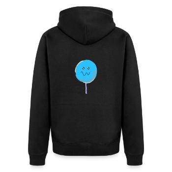 Kawaii Candy - Unisex Premium Bio Zip Hoodie - Schwarz - Hinten - Nico (187cm)
