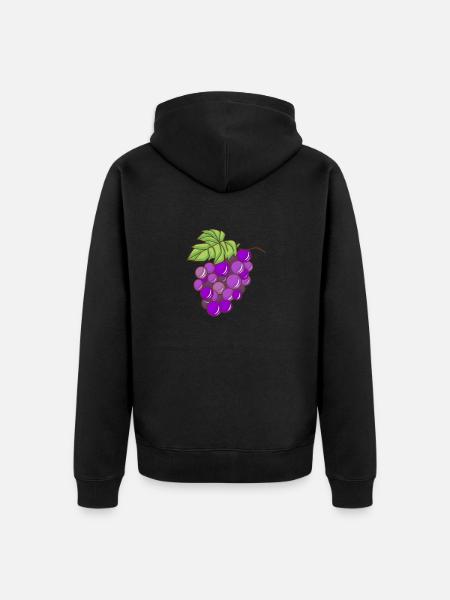 Grapes Grapes - Unisex Premium Organic Zip Hoodie - black