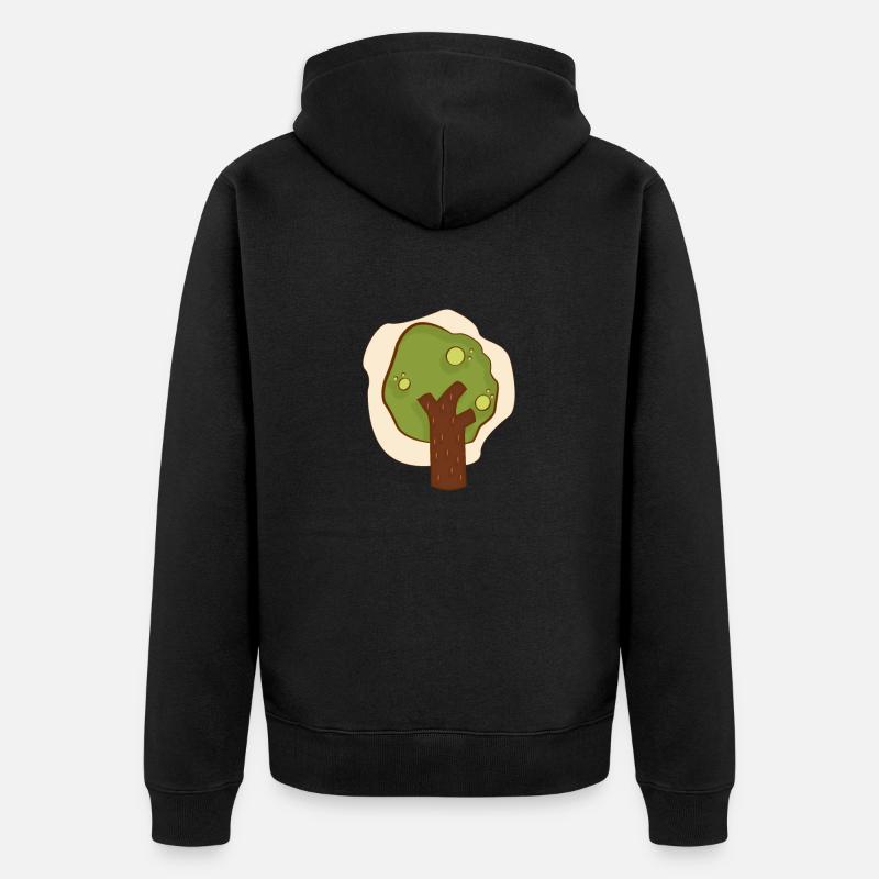 Baum - Unisex Premium Bio Zip Hoodie - Schwarz