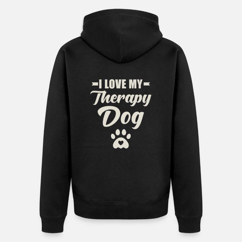Chien de thérapie disant - Veste à capuche bio Premium Unisexe - noir