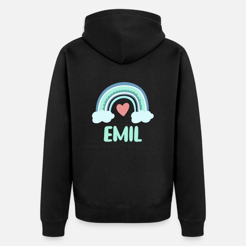 Emil Nom Rainbow Baby - Veste à capuche bio Premium Unisexe - noir