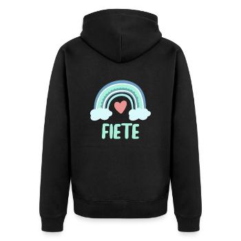 Fiete Nom Rainbow Baby - Veste à capuche bio Premium Unisexe - noir - Dos - Nico (187cm)