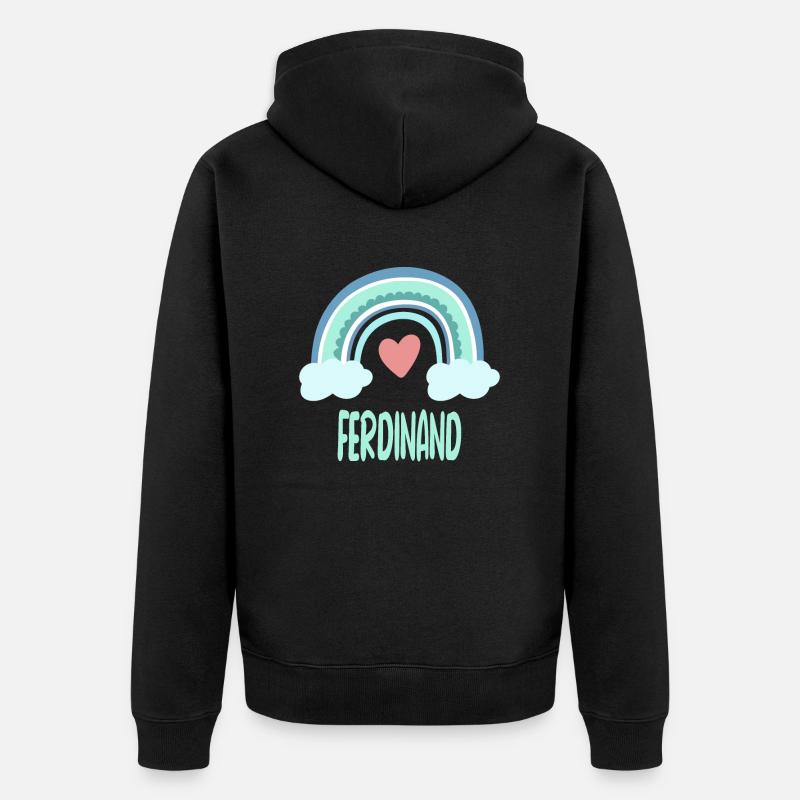 Ferdinand Nom Rainbow Baby - Veste à capuche bio Premium Unisexe - noir
