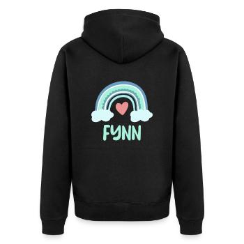 Fynn Nom Rainbow Baby - Veste à capuche bio Premium Unisexe - noir - Dos - Nico (187cm)