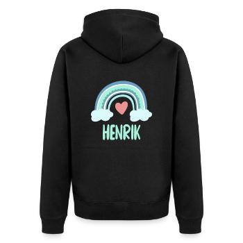 Henrik Nom Rainbow Baby - Veste à capuche bio Premium Unisexe - noir - Dos - Nico (187cm)