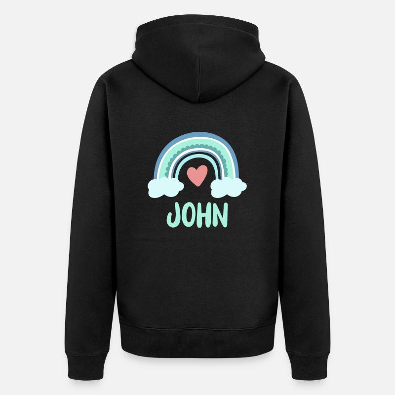 John Nom Rainbow Baby - Veste à capuche bio Premium Unisexe - noir