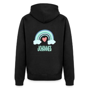 Jojohannes nomme Rainbow Baby - Veste à capuche bio Premium Unisexe - noir - Dos - Nico (187cm)