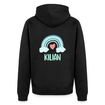 Kilian Nom Rainbow Baby - Veste à capuche bio Premium Unisexe - noir - Dos - Nico (187cm)